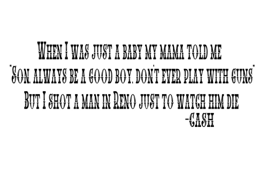Johnny Cash Play with Guns Tshirt