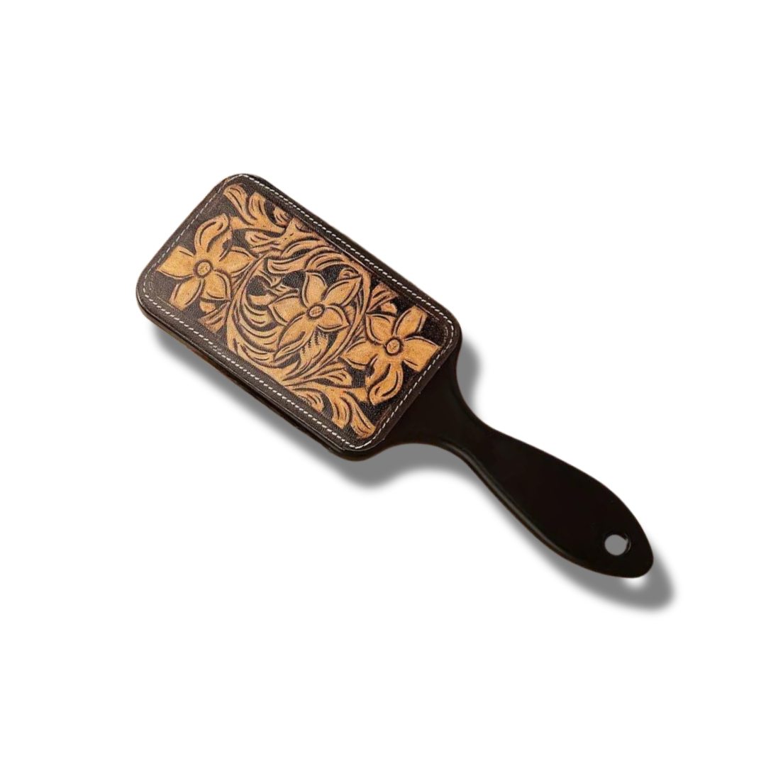 Dark Floral Hair Brush