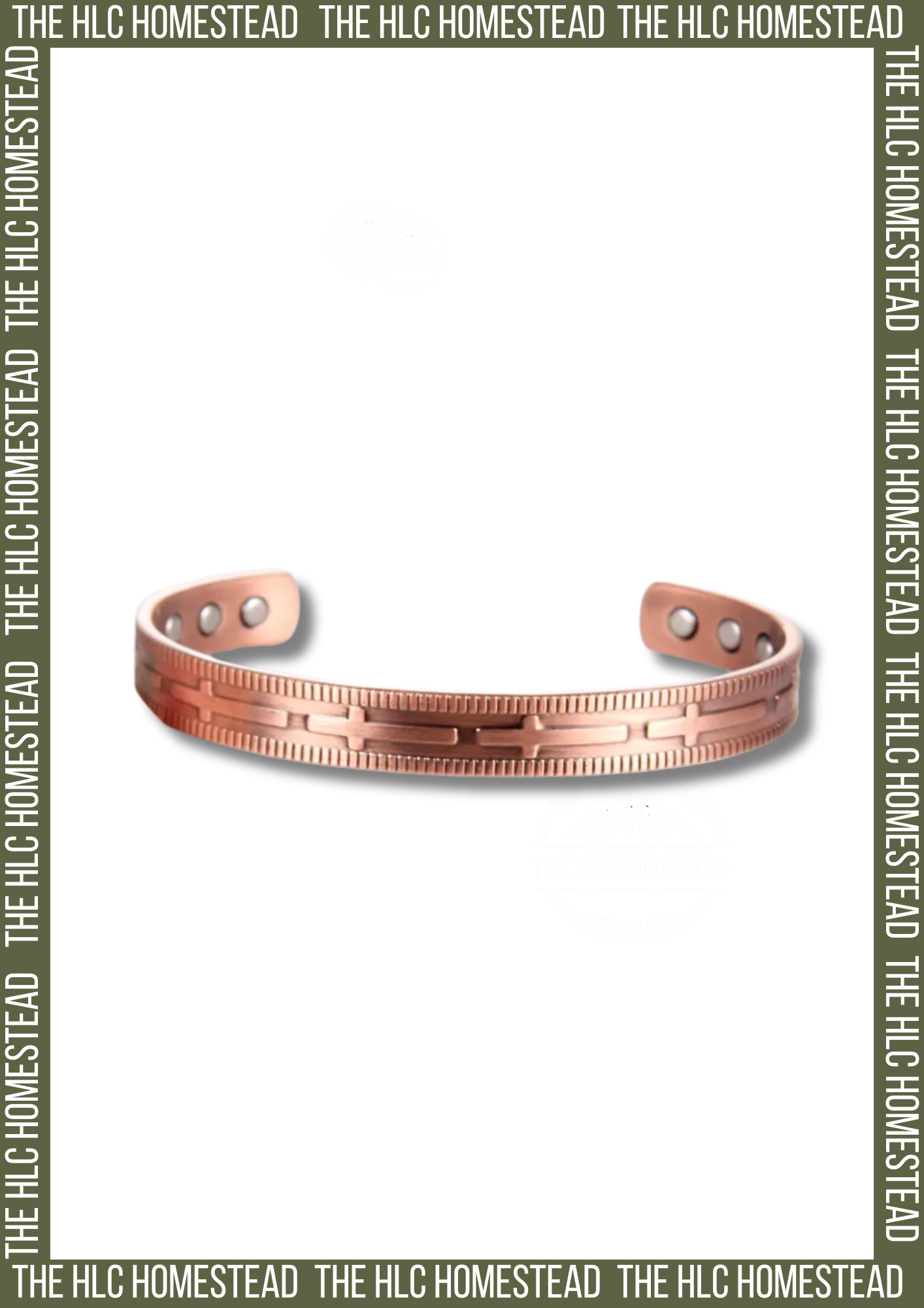 Cross-Design Copper Cuff Bracelet