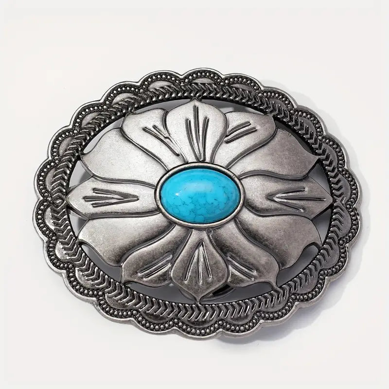 Boho Flower Turquoise Buckle