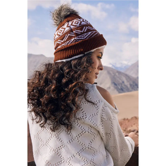 Nordic-Inspired Pom-Pom Beanie